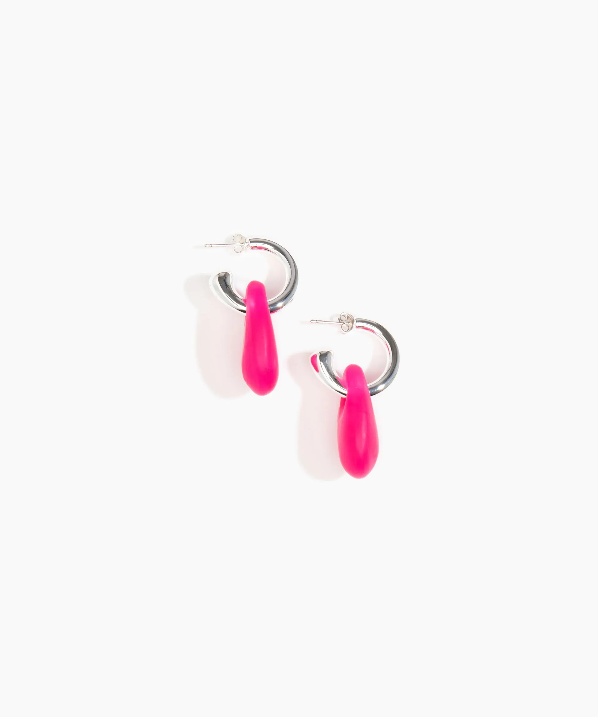 Small Rock Hoop Earrings