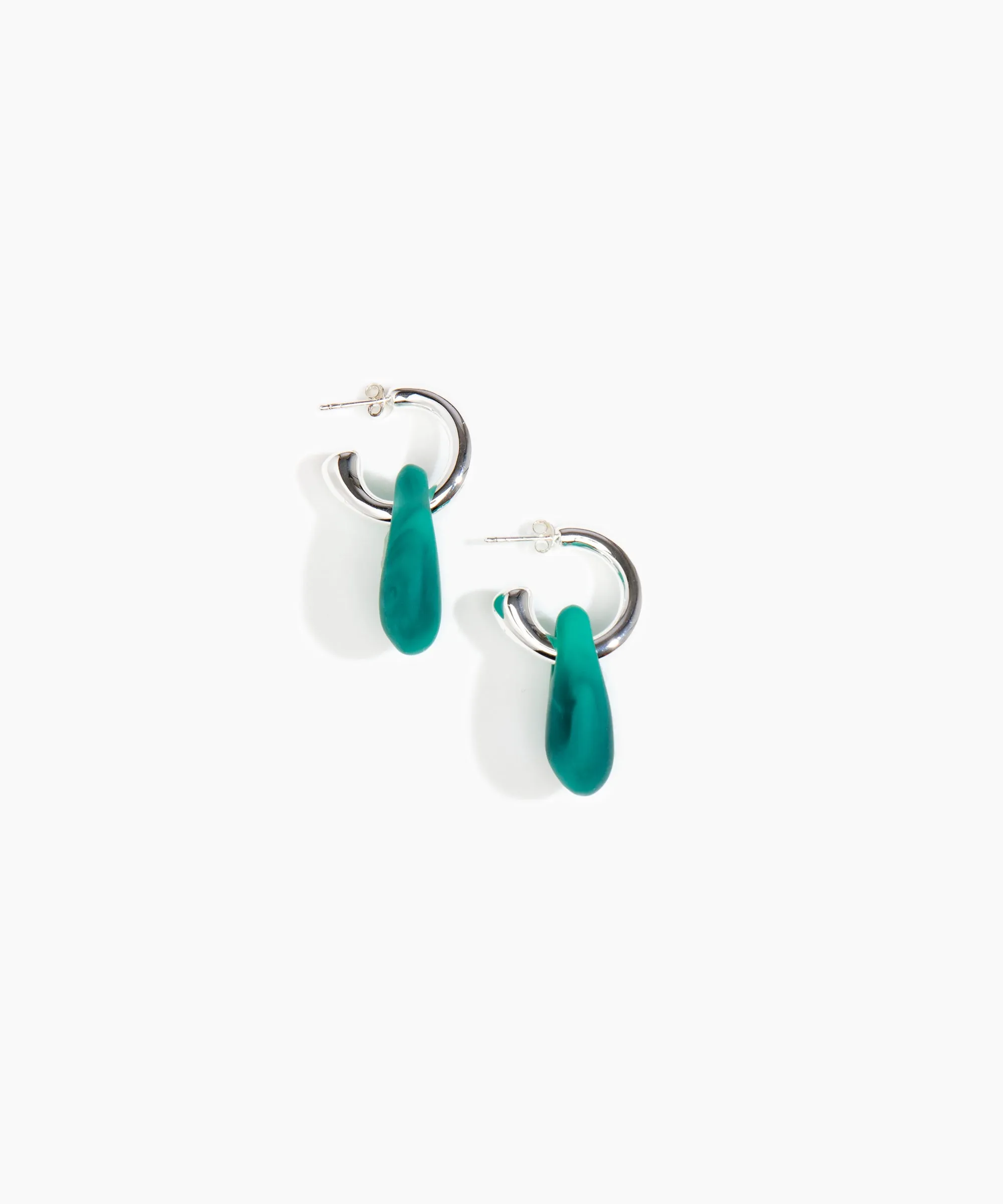 Small Rock Hoop Earrings