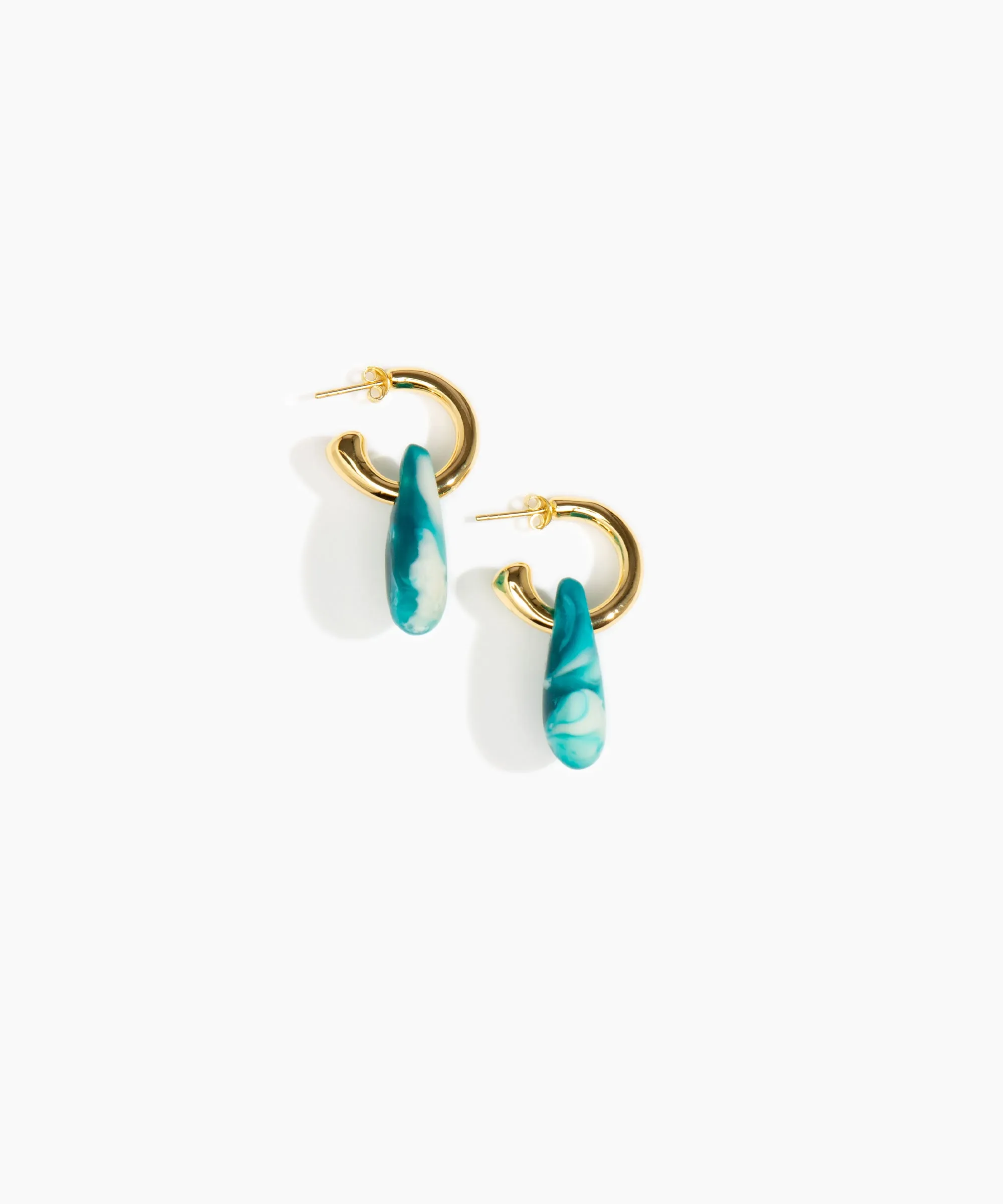 Small Rock Hoop Earrings