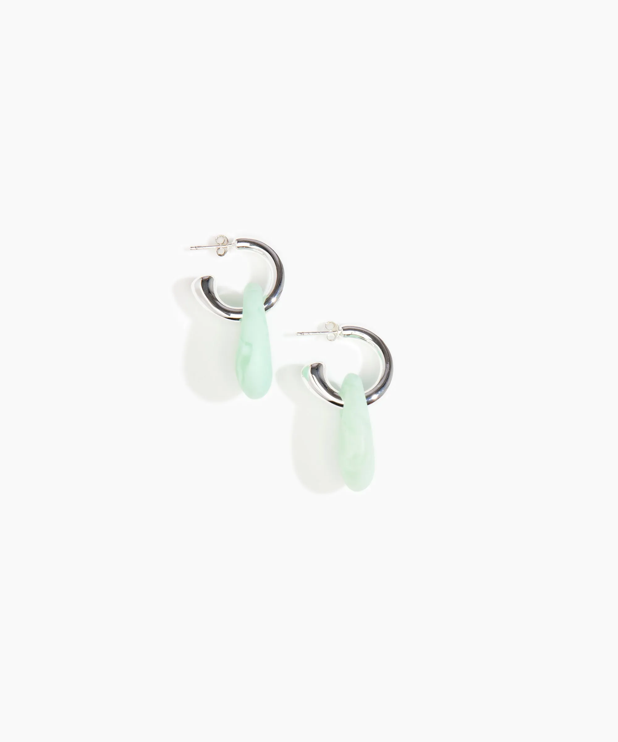 Small Rock Hoop Earrings