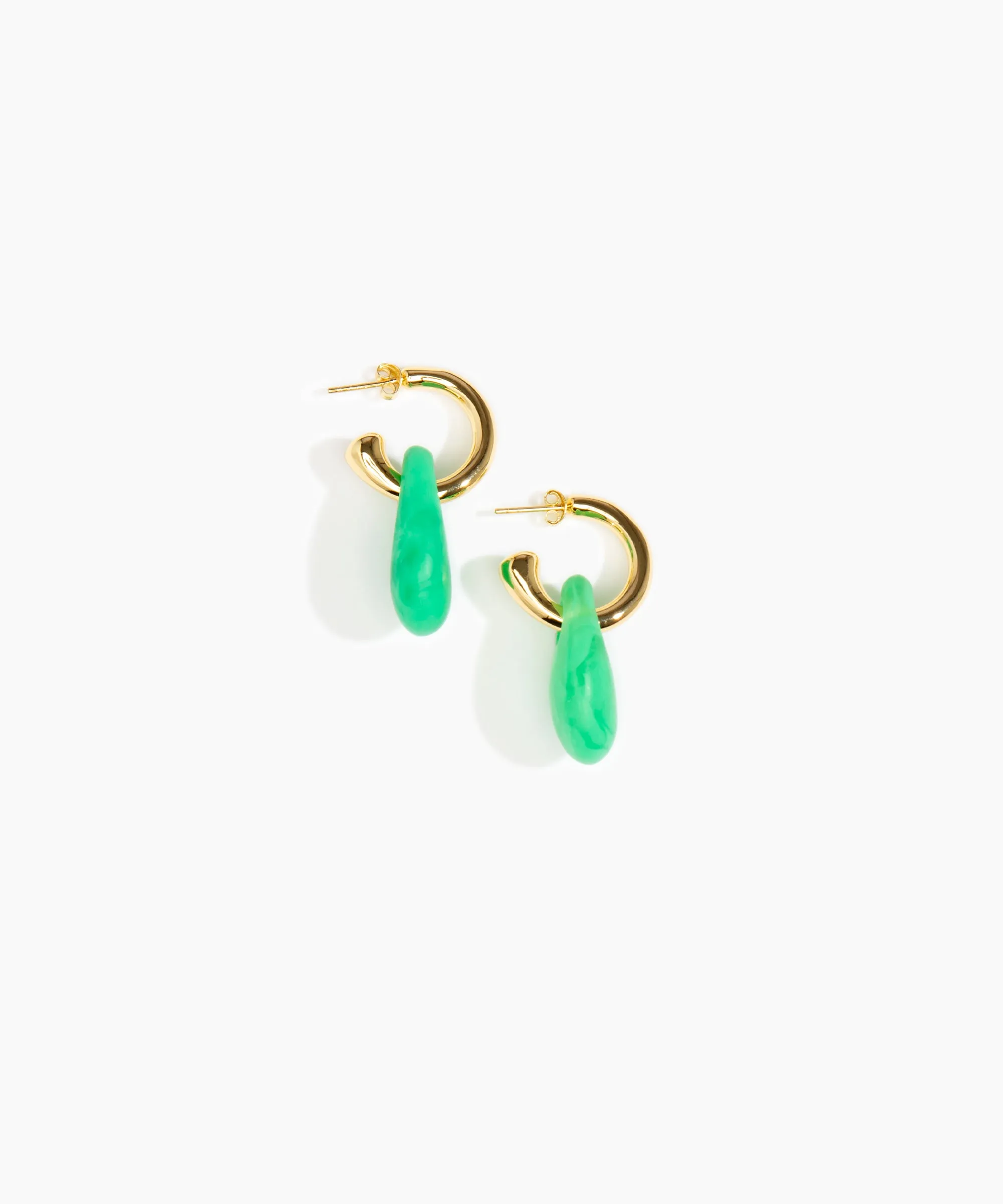 Small Rock Hoop Earrings