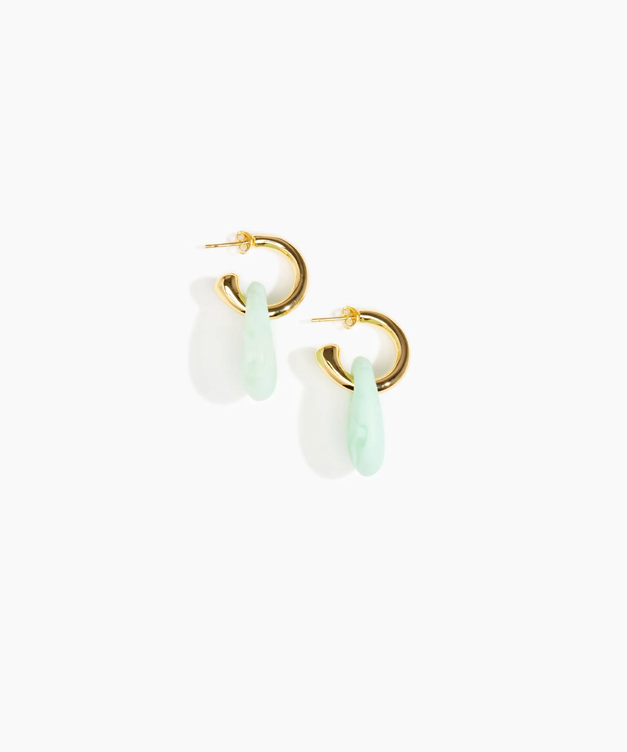 Small Rock Hoop Earrings