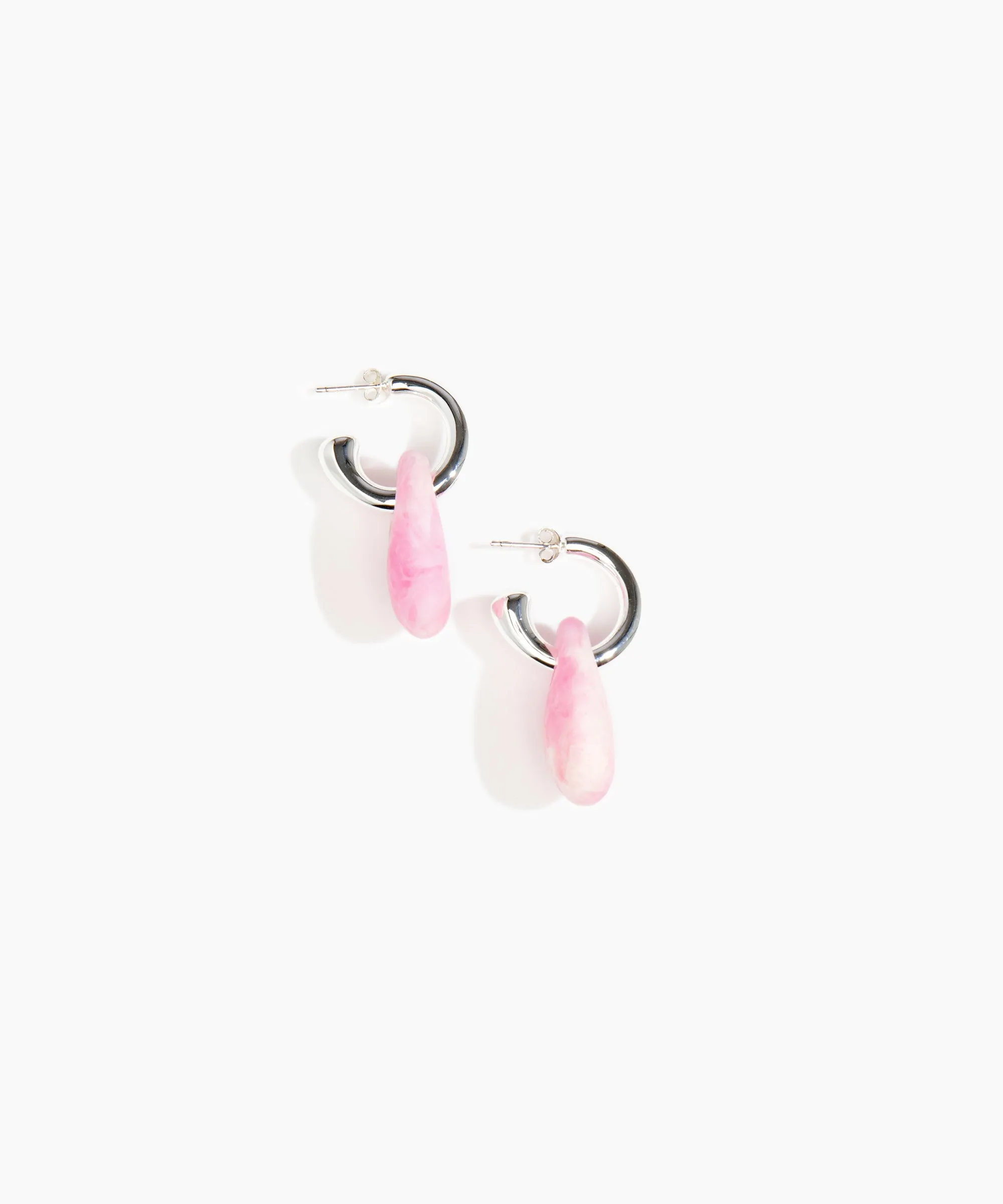 Small Rock Hoop Earrings