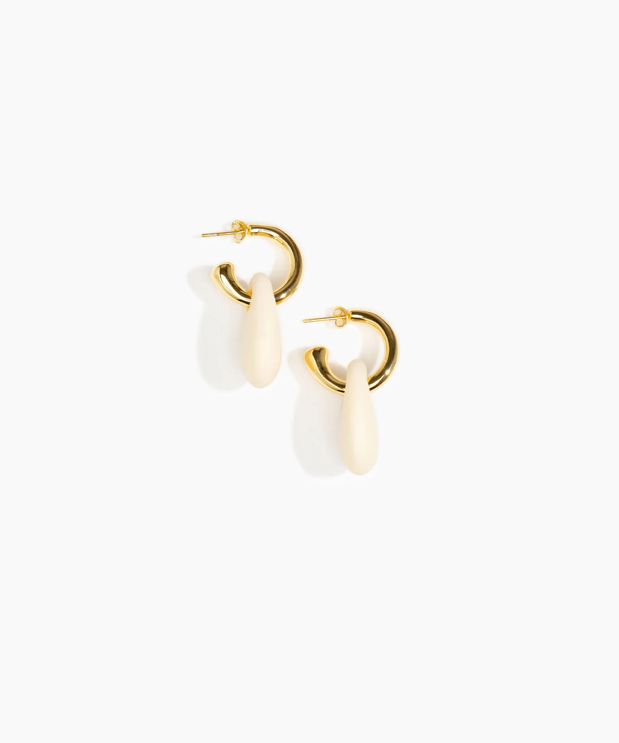 Small Rock Hoop Earrings