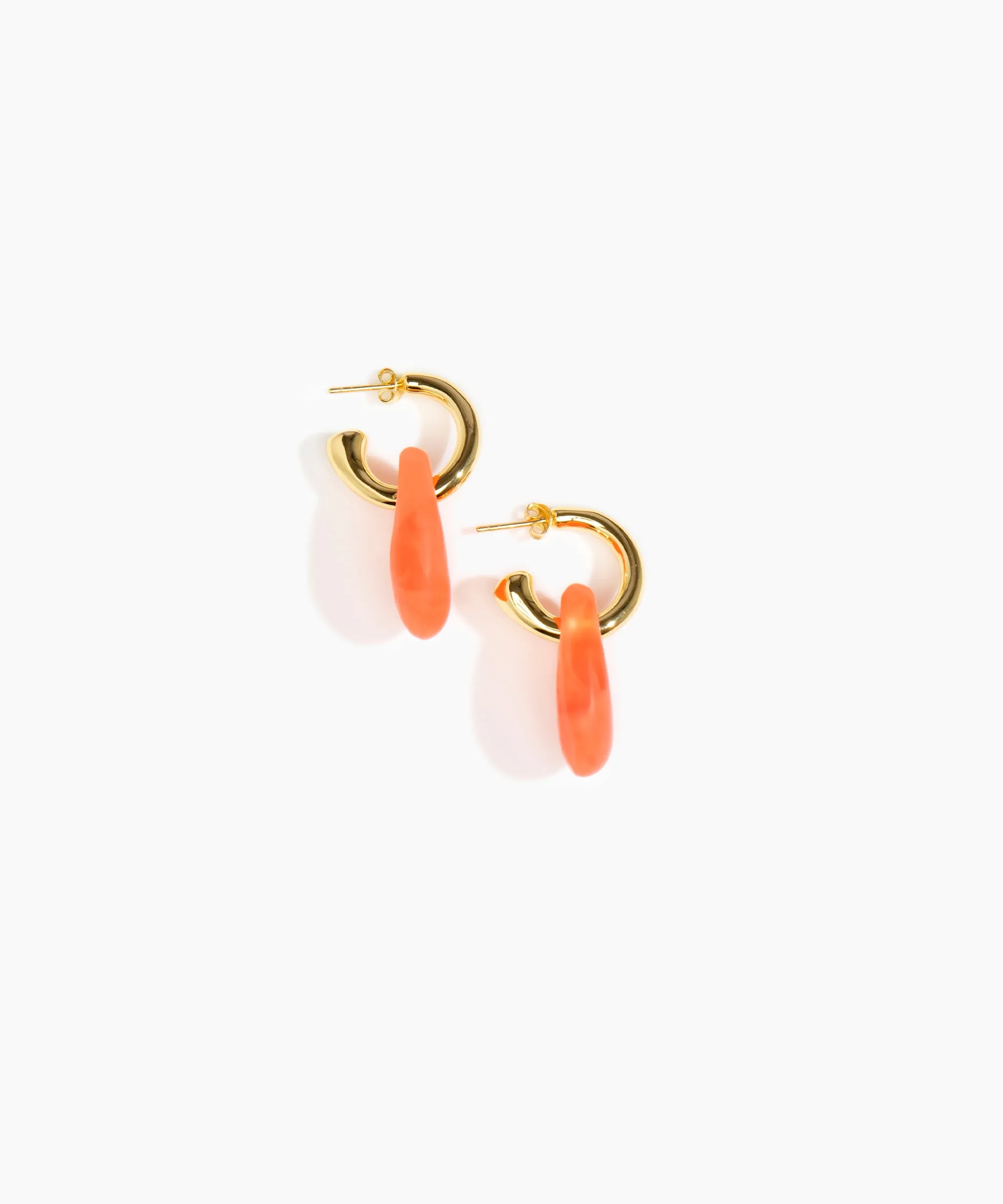 Small Rock Hoop Earrings