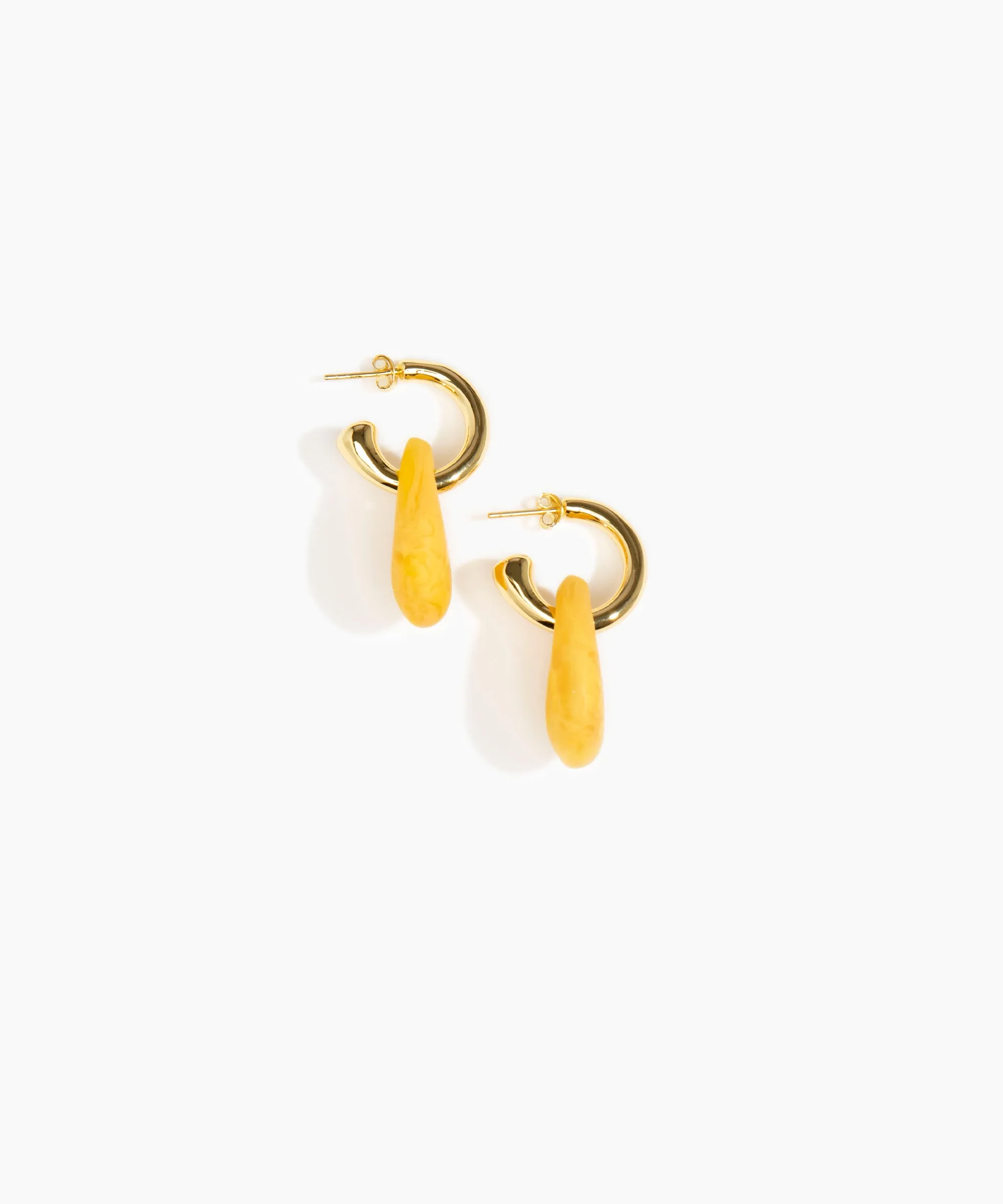 Small Rock Hoop Earrings