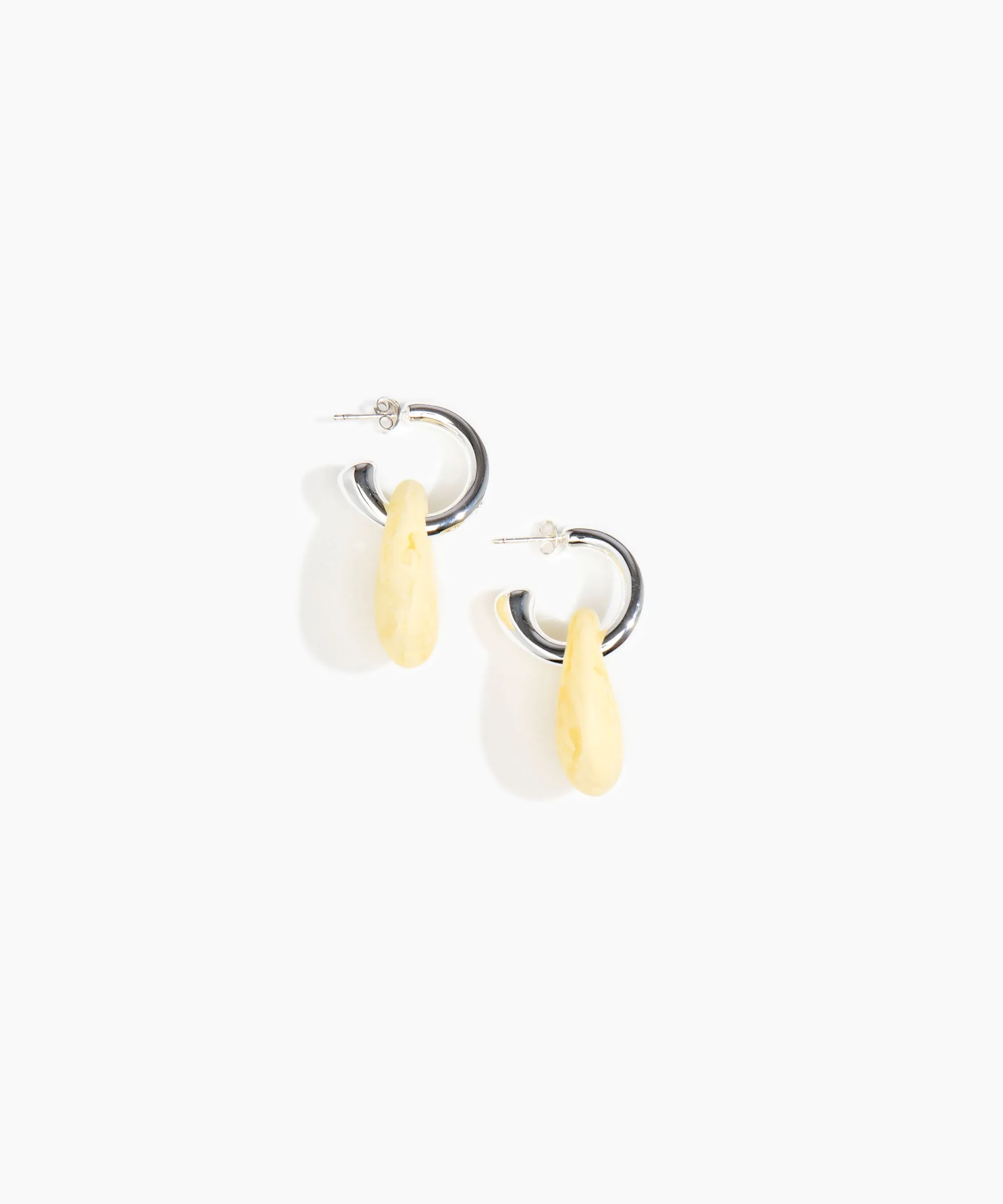 Small Rock Hoop Earrings