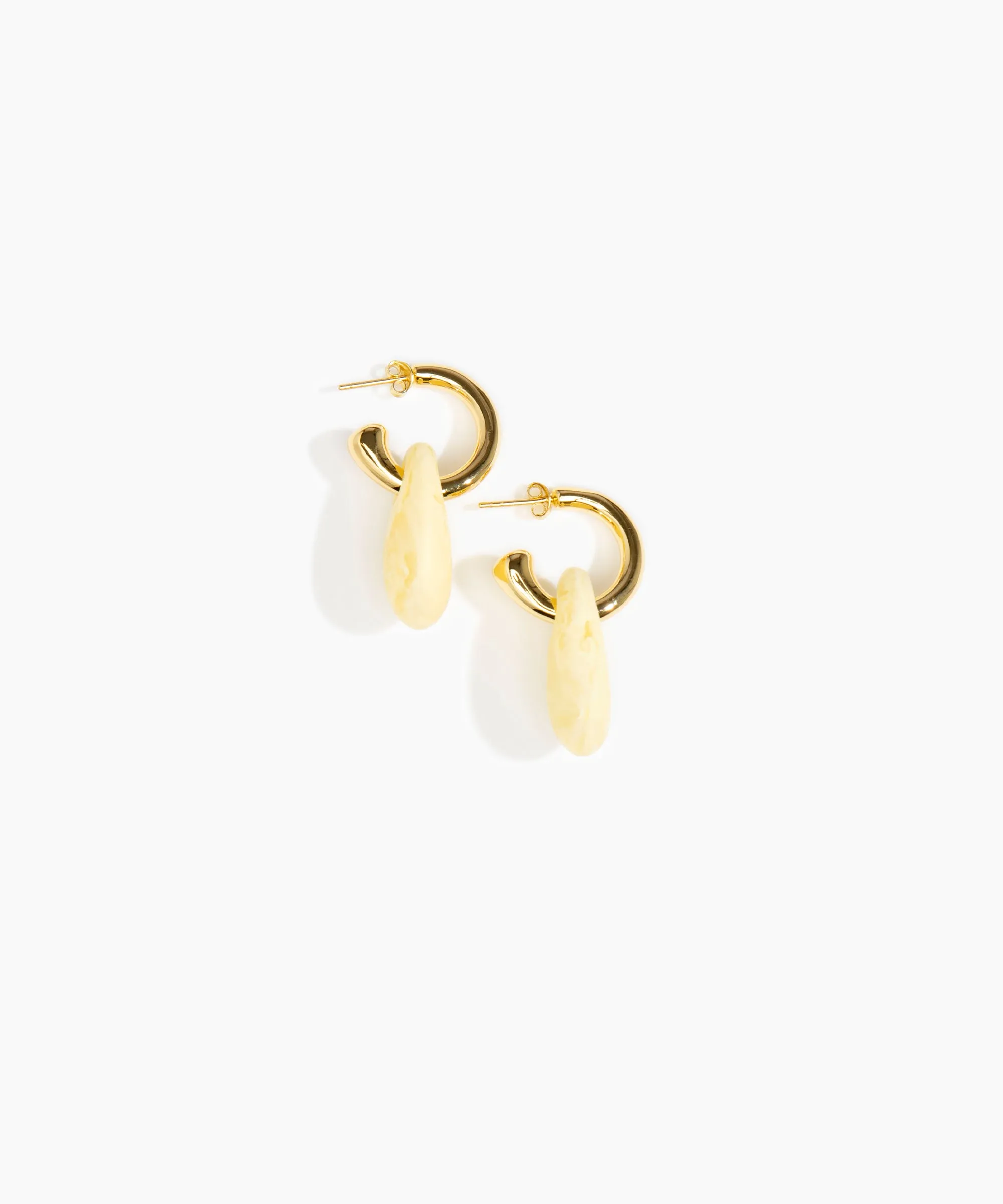 Small Rock Hoop Earrings