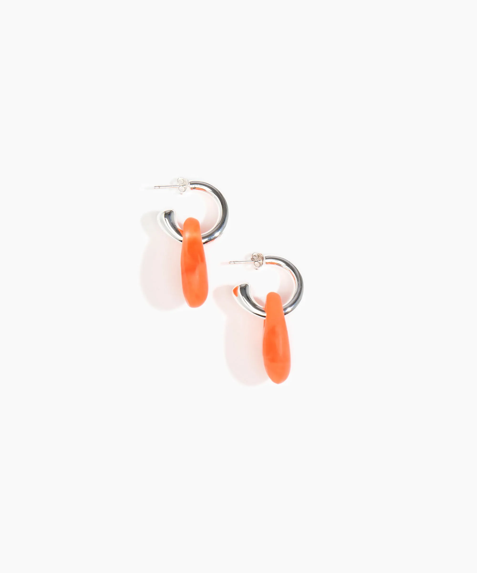 Small Rock Hoop Earrings