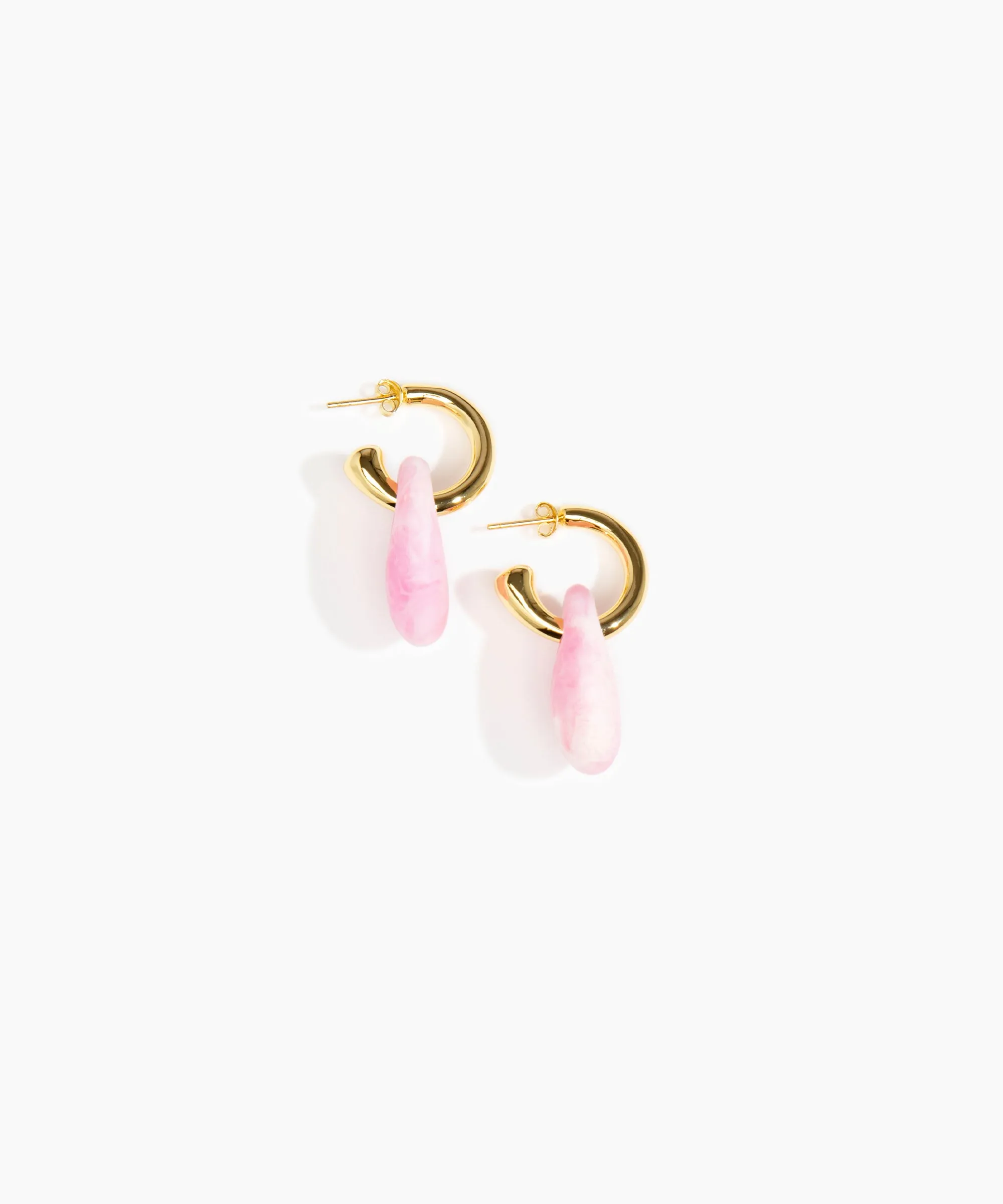 Small Rock Hoop Earrings