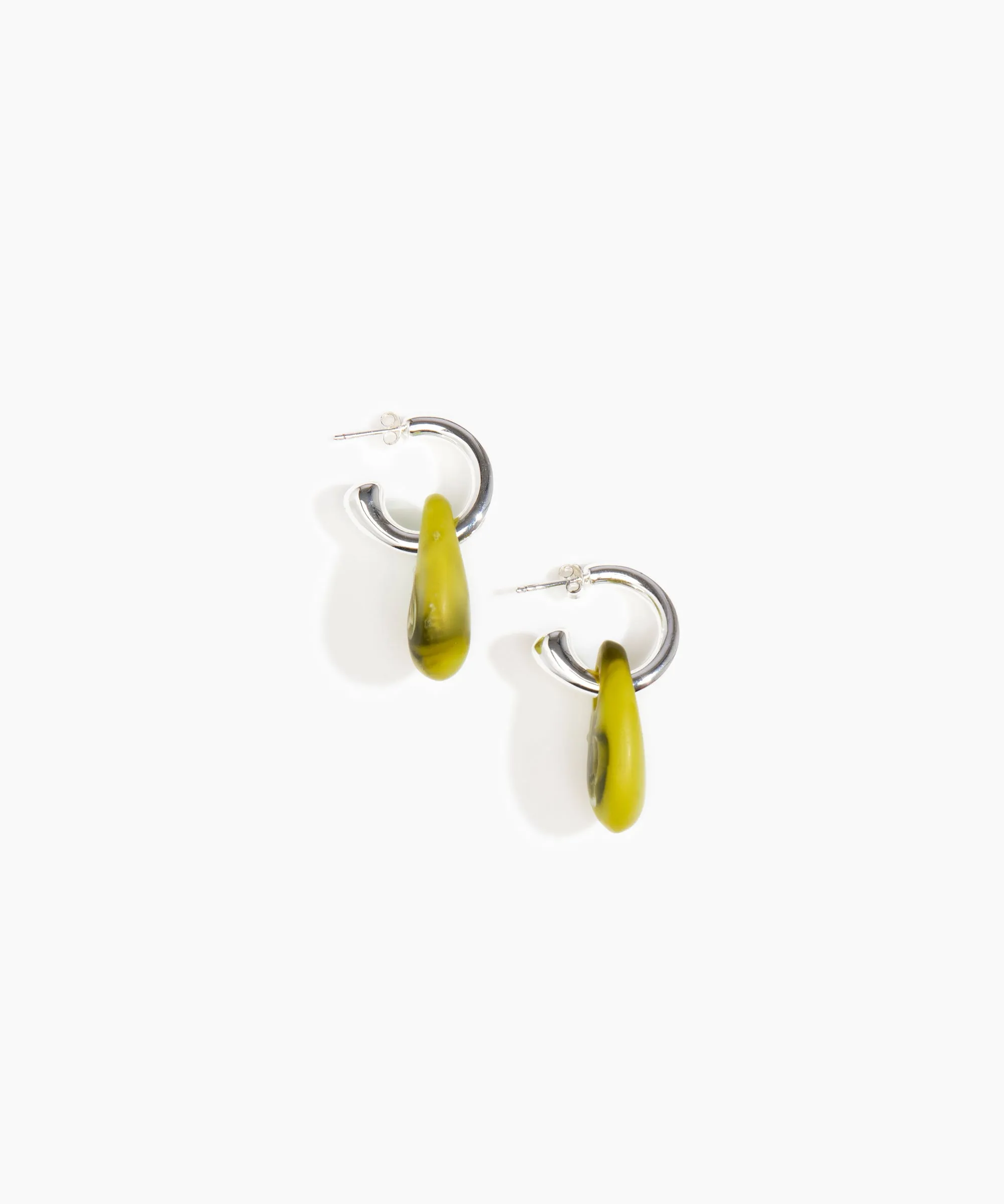 Small Rock Hoop Earrings