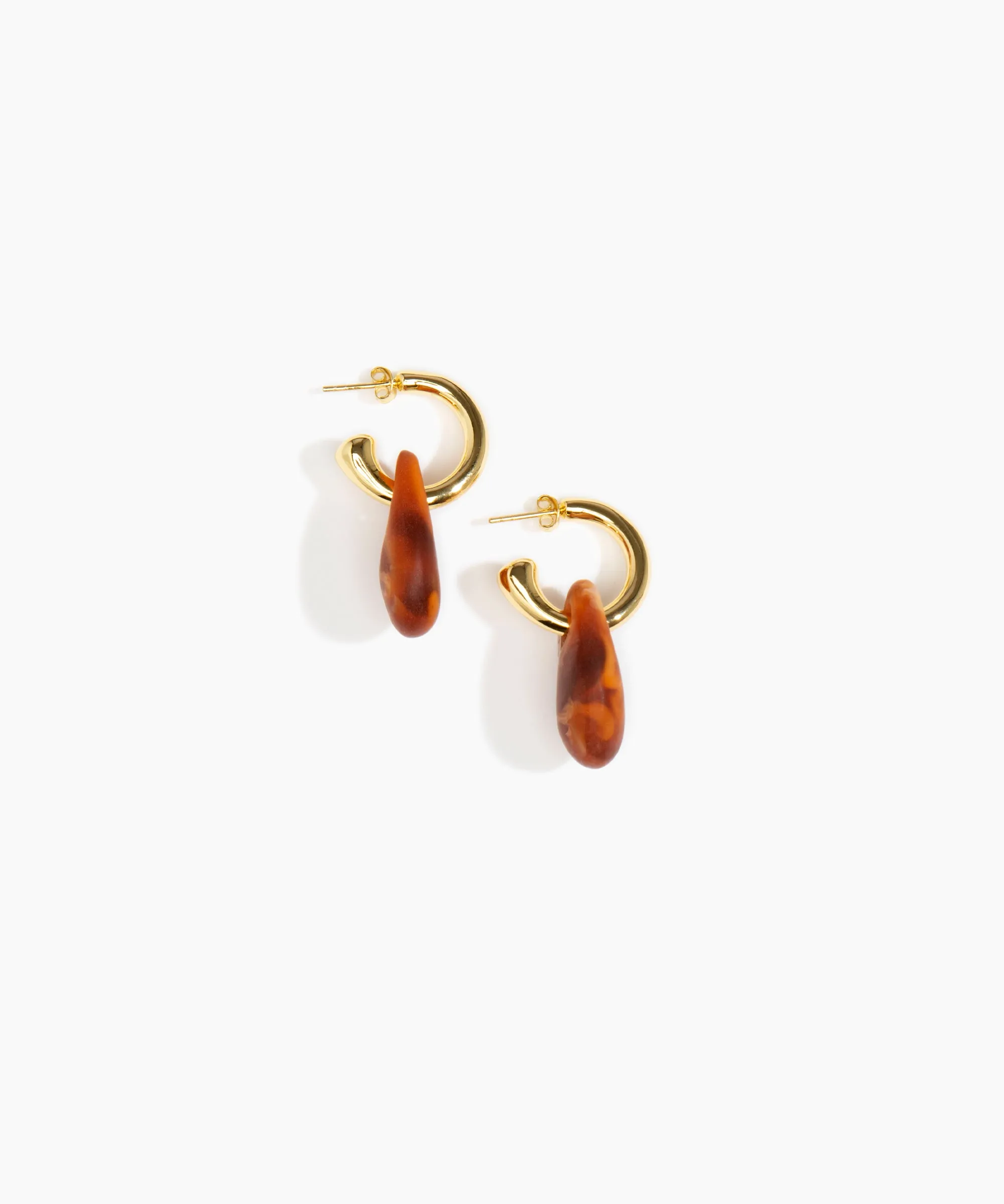 Small Rock Hoop Earrings