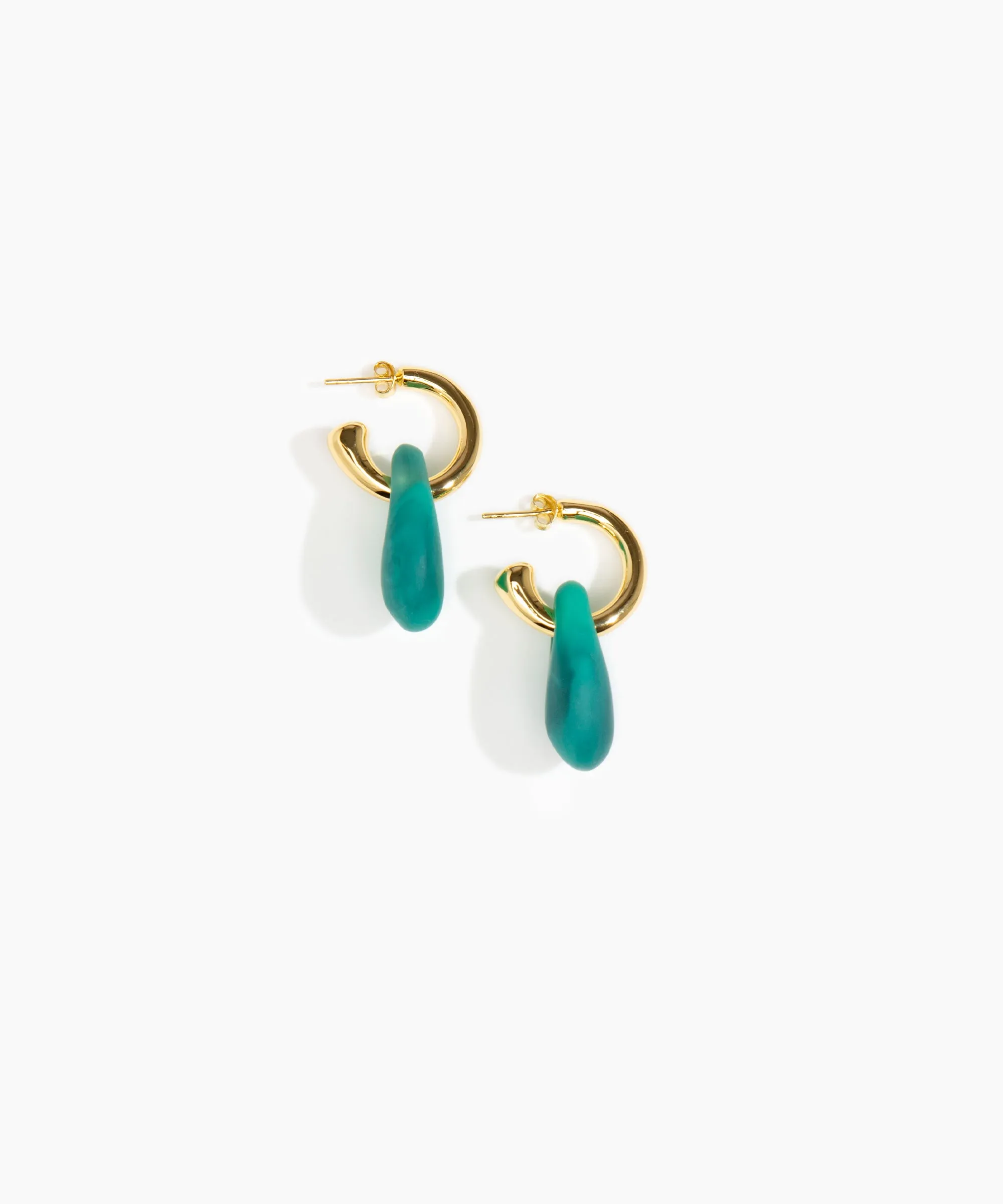 Small Rock Hoop Earrings