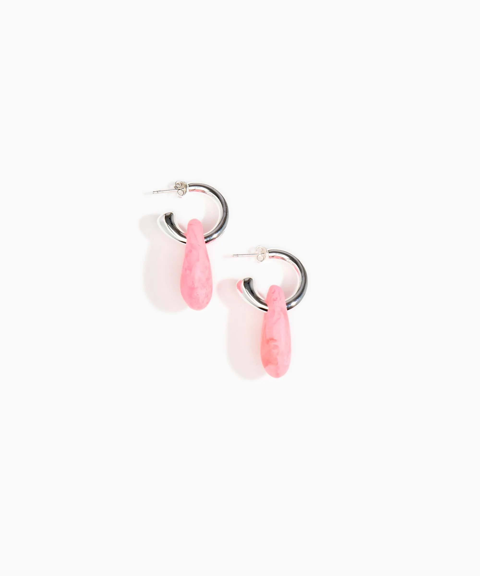 Small Rock Hoop Earrings