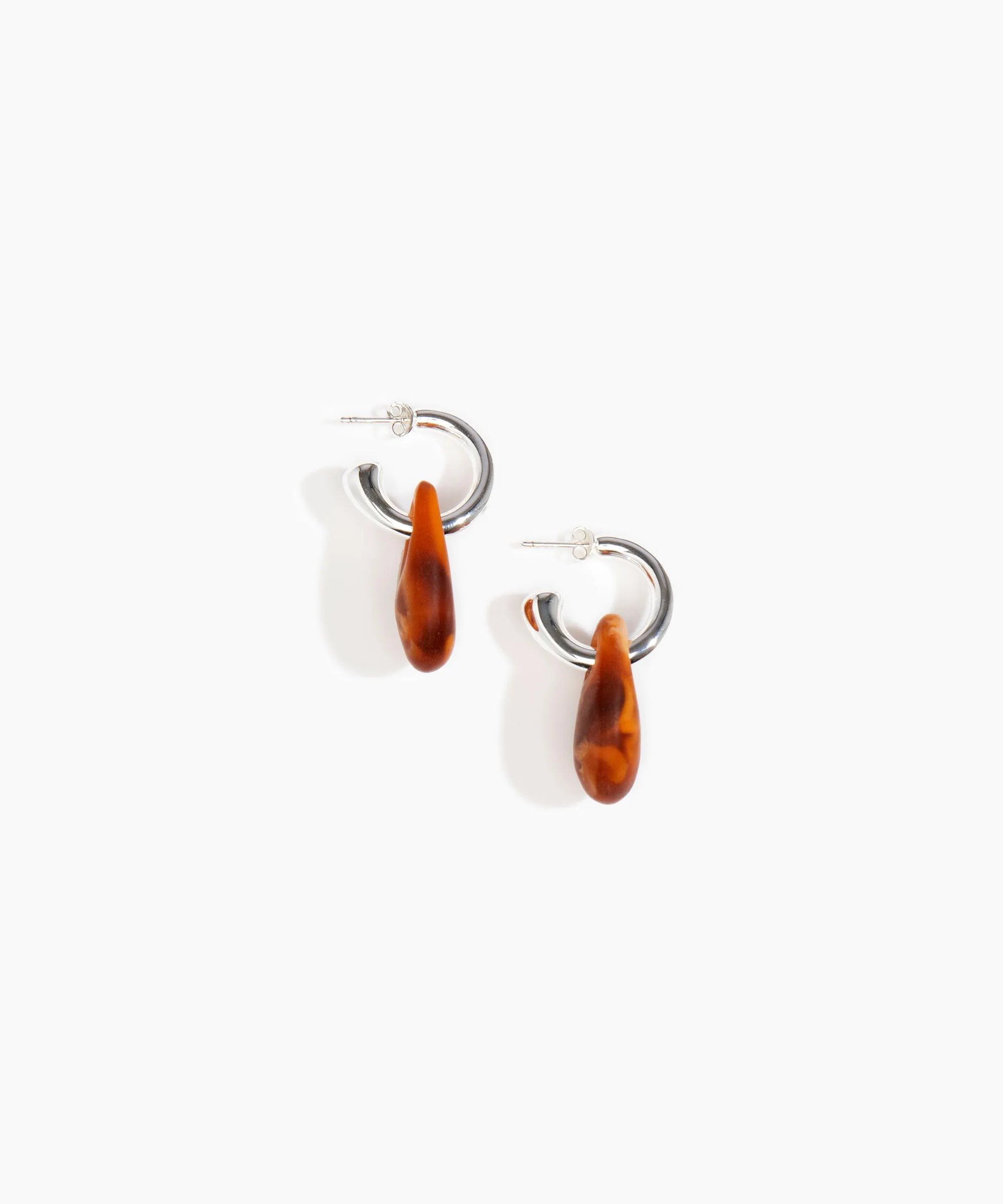 Small Rock Hoop Earrings