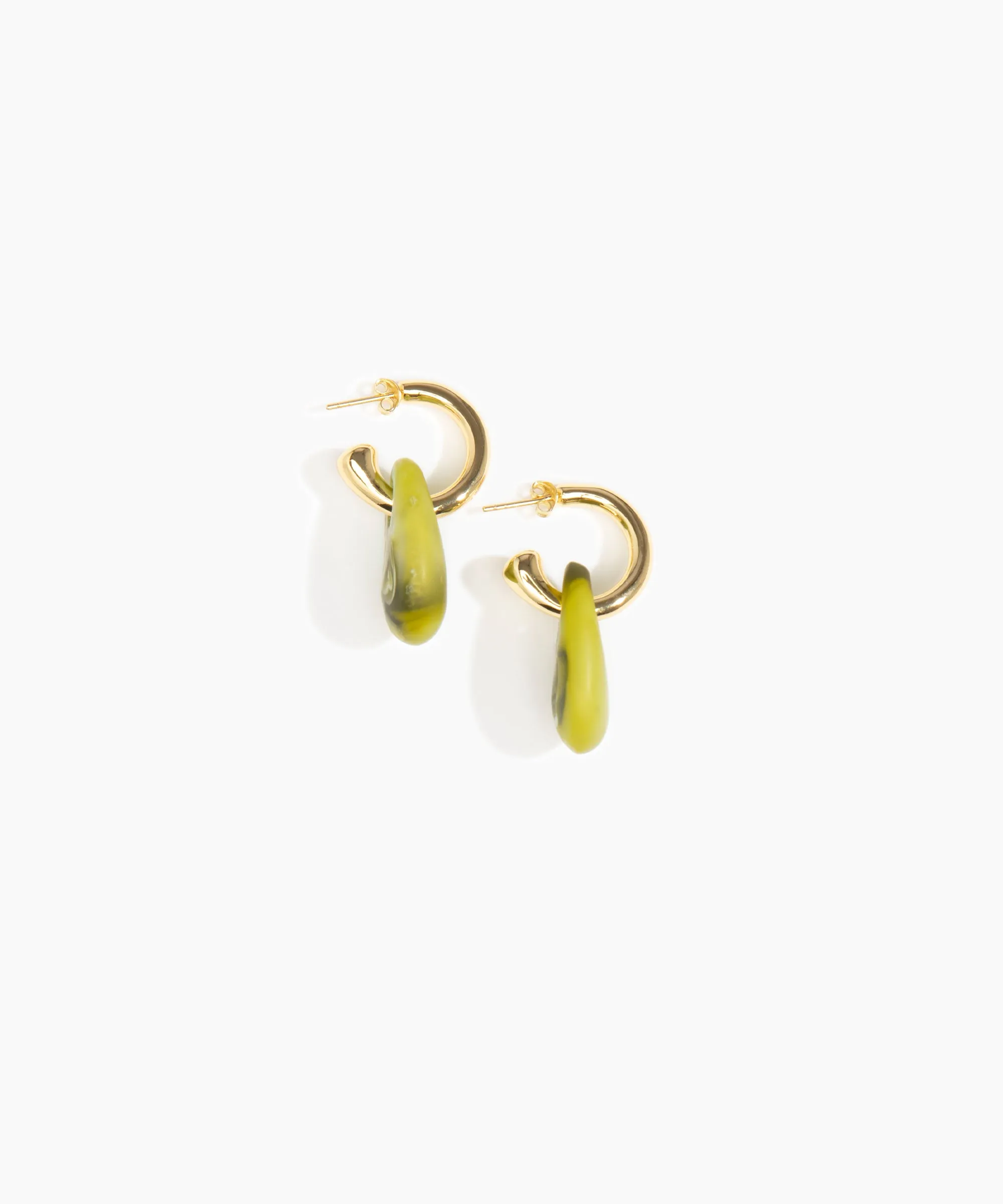 Small Rock Hoop Earrings