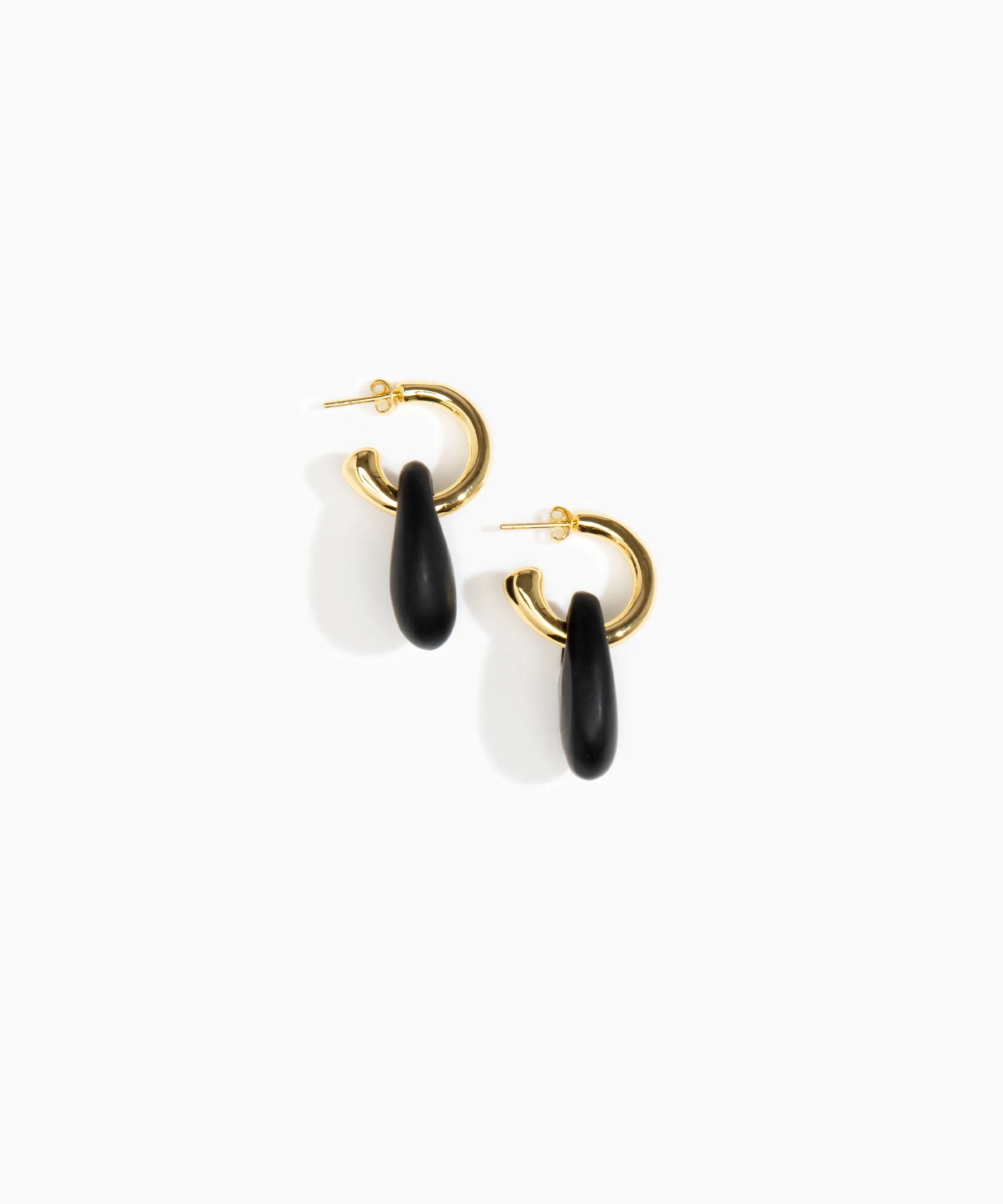 Small Rock Hoop Earrings