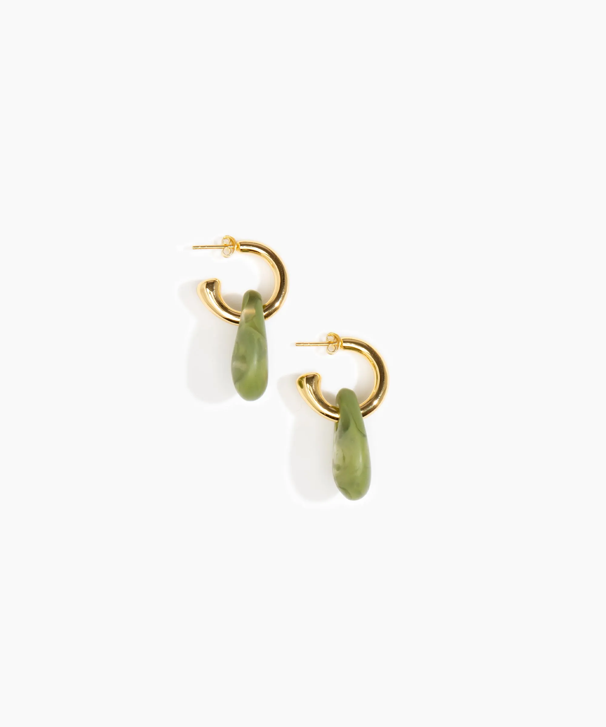 Small Rock Hoop Earrings