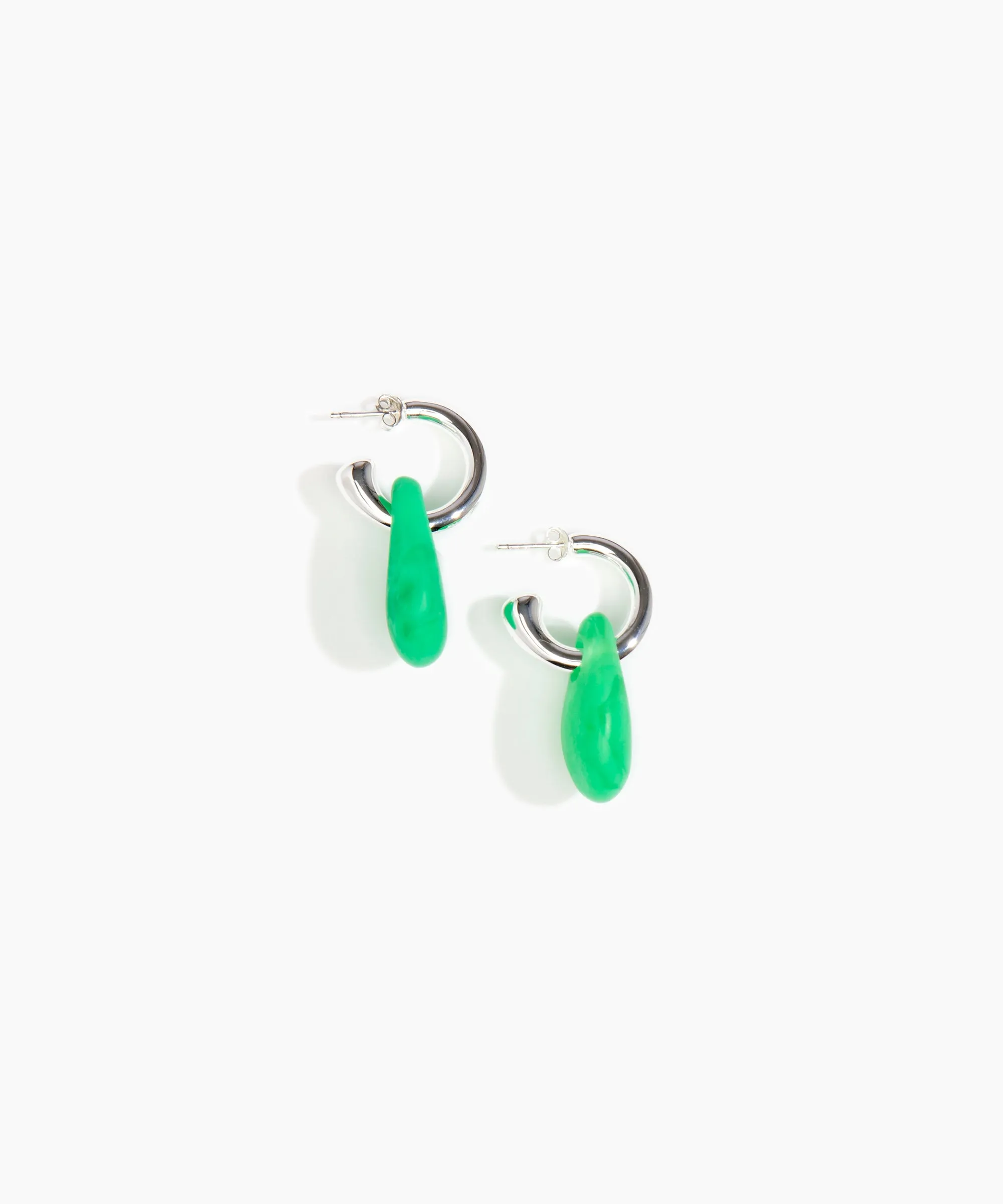 Small Rock Hoop Earrings