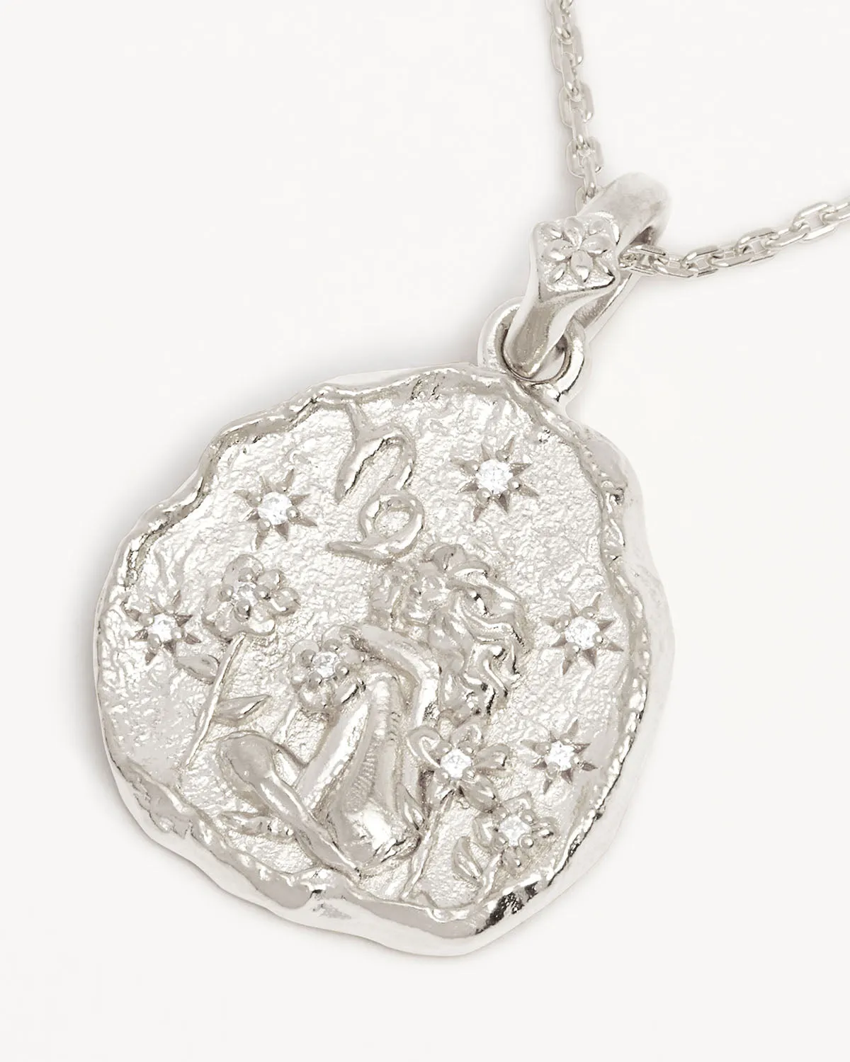 Sterling Silver She is Zodiac Necklace - Capricorn