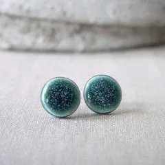 Stud earrings - Turkish green