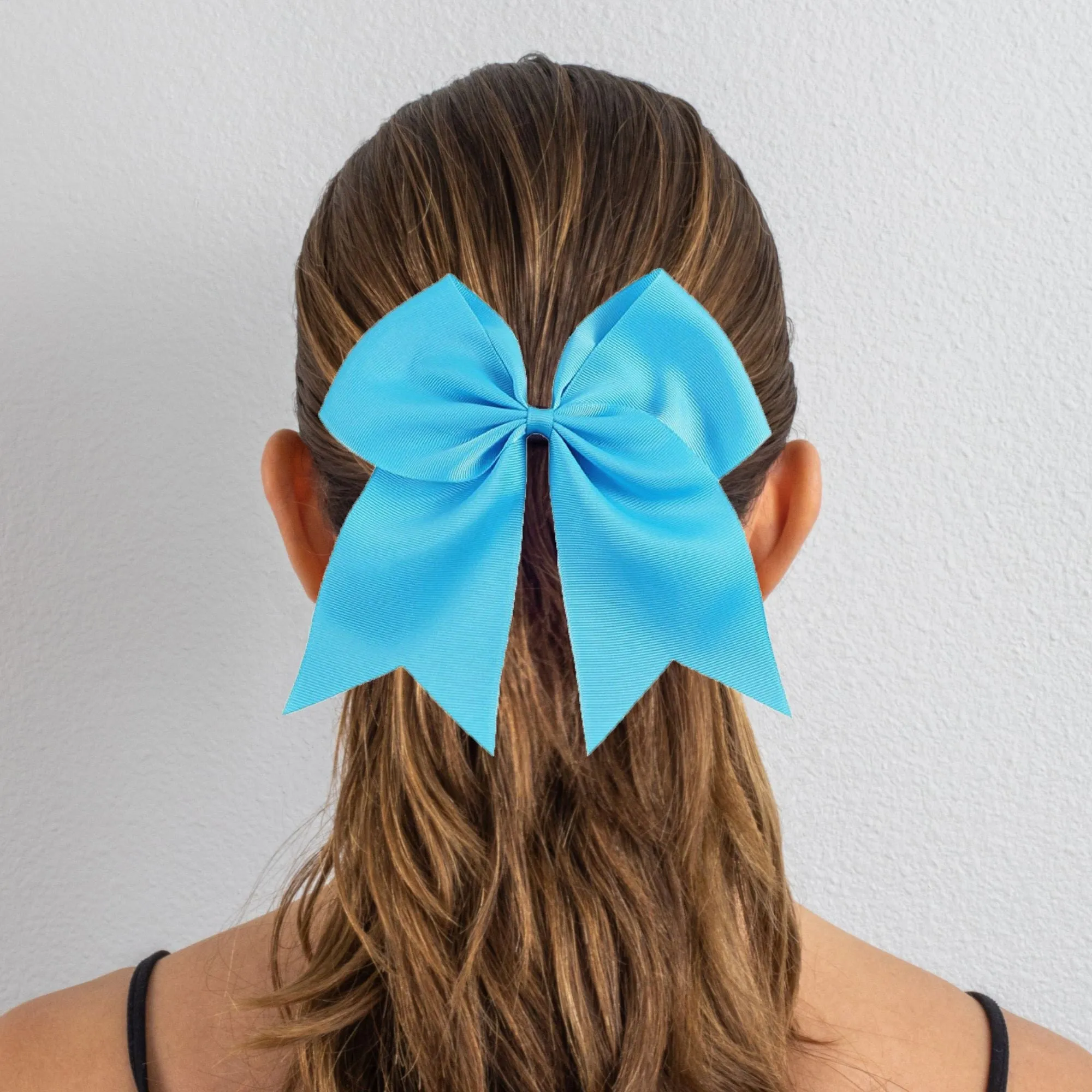 Teal Cheer Bows - 10 Pack