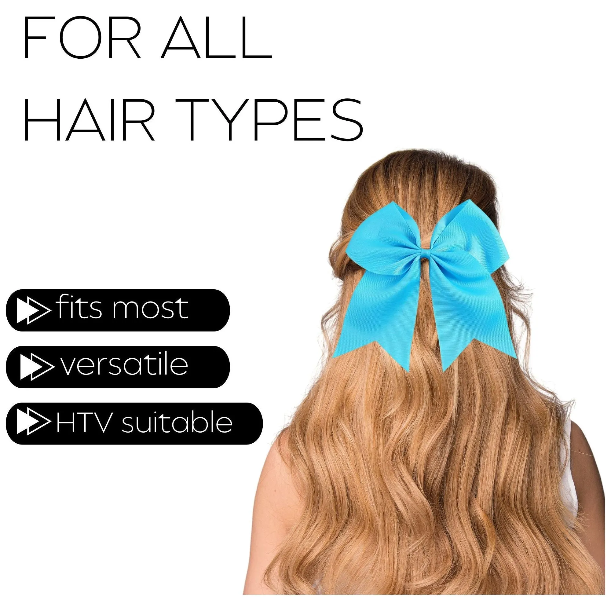 Teal Cheer Bows - 10 Pack