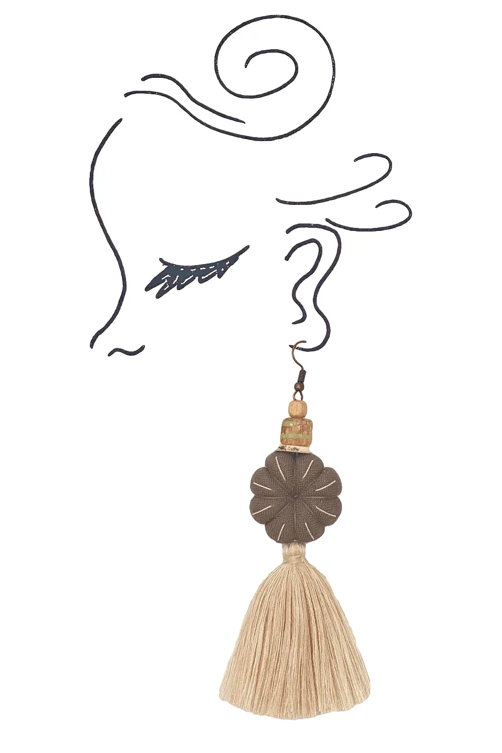 Textile Tassel Earrings