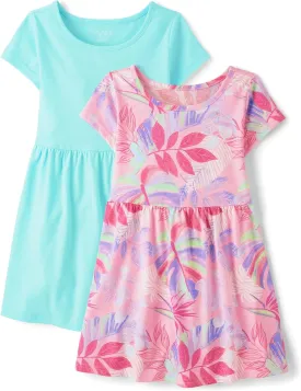 The Children's Place Girls' Short Sleeve Casual Everyday Dresses
