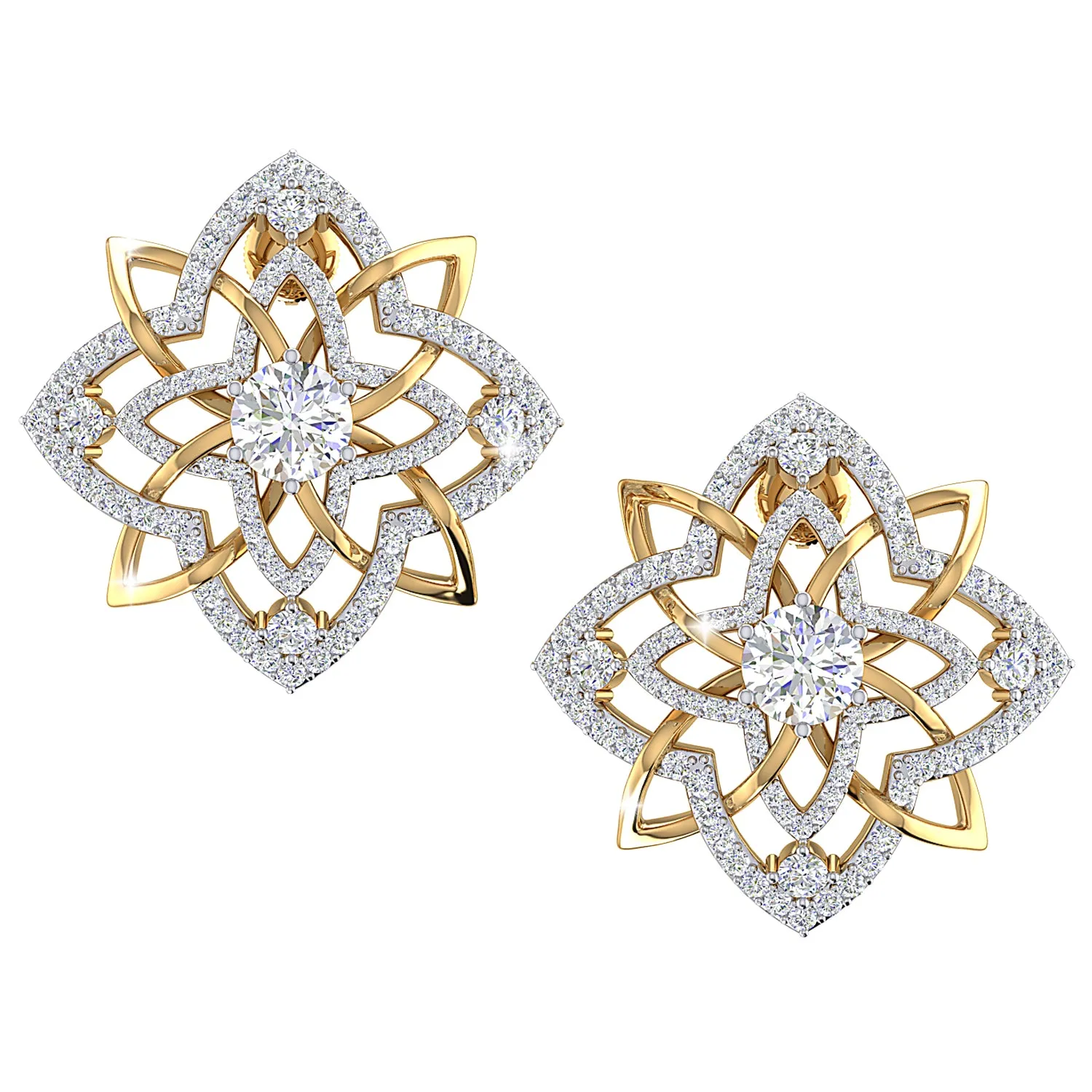 THE MANDALA SOLITAIRE STUDS