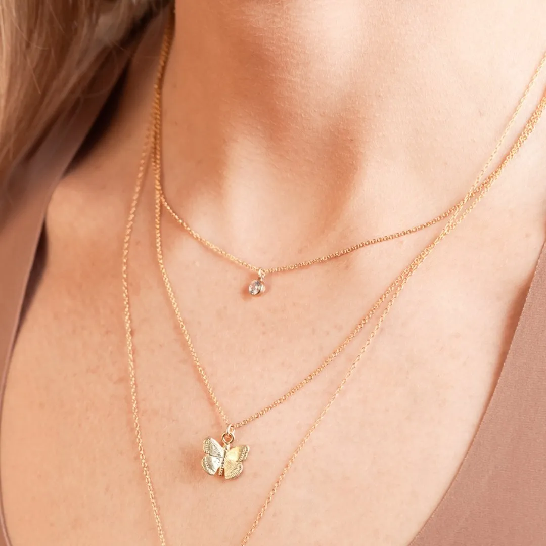 Tiny CZ Diamond Necklace
