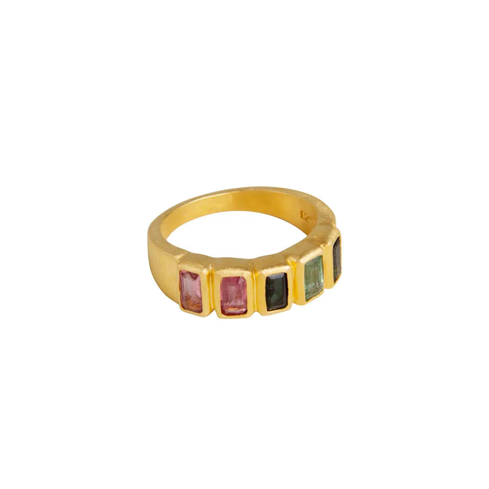 TOURMALINE BAGUETTE RING - GOLD