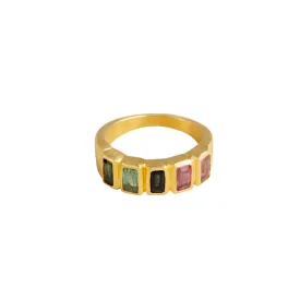 TOURMALINE BAGUETTE RING - GOLD
