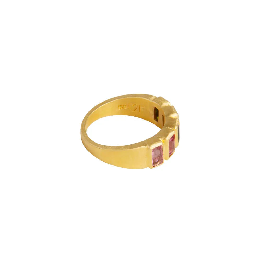 TOURMALINE BAGUETTE RING - GOLD