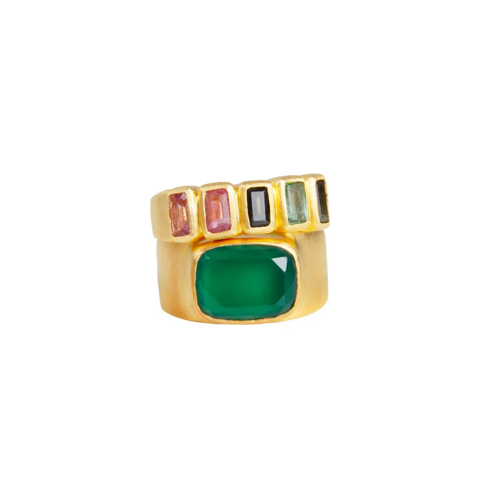 TOURMALINE BAGUETTE RING - GOLD