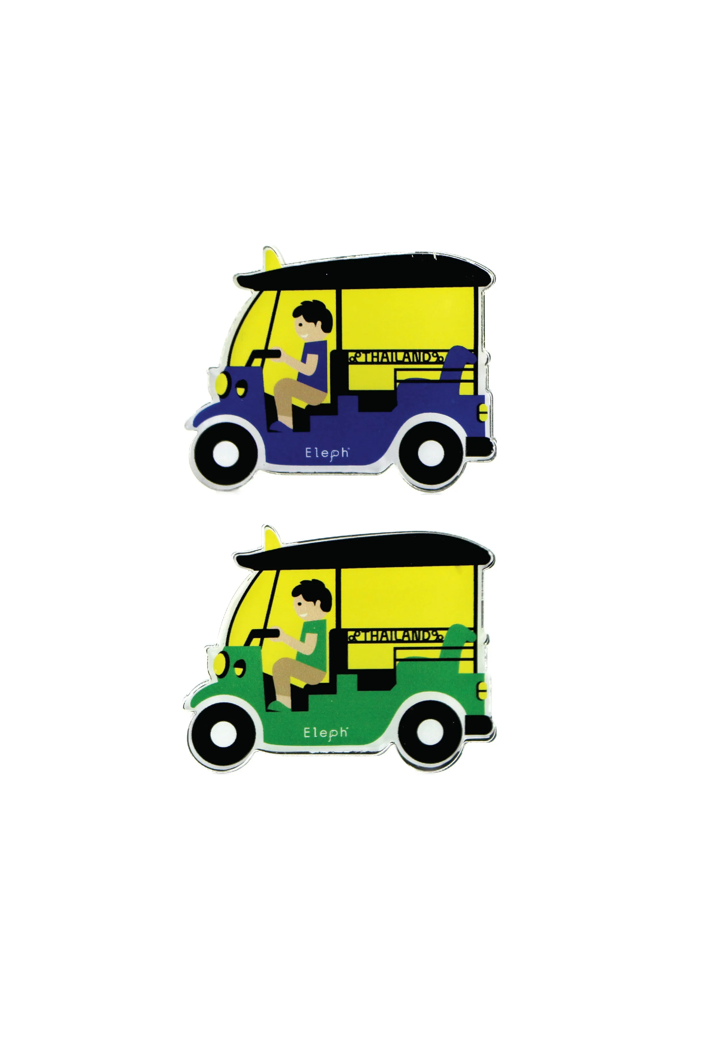TUK TUK POSTCARD WITH MAGNETS : Blue / Green