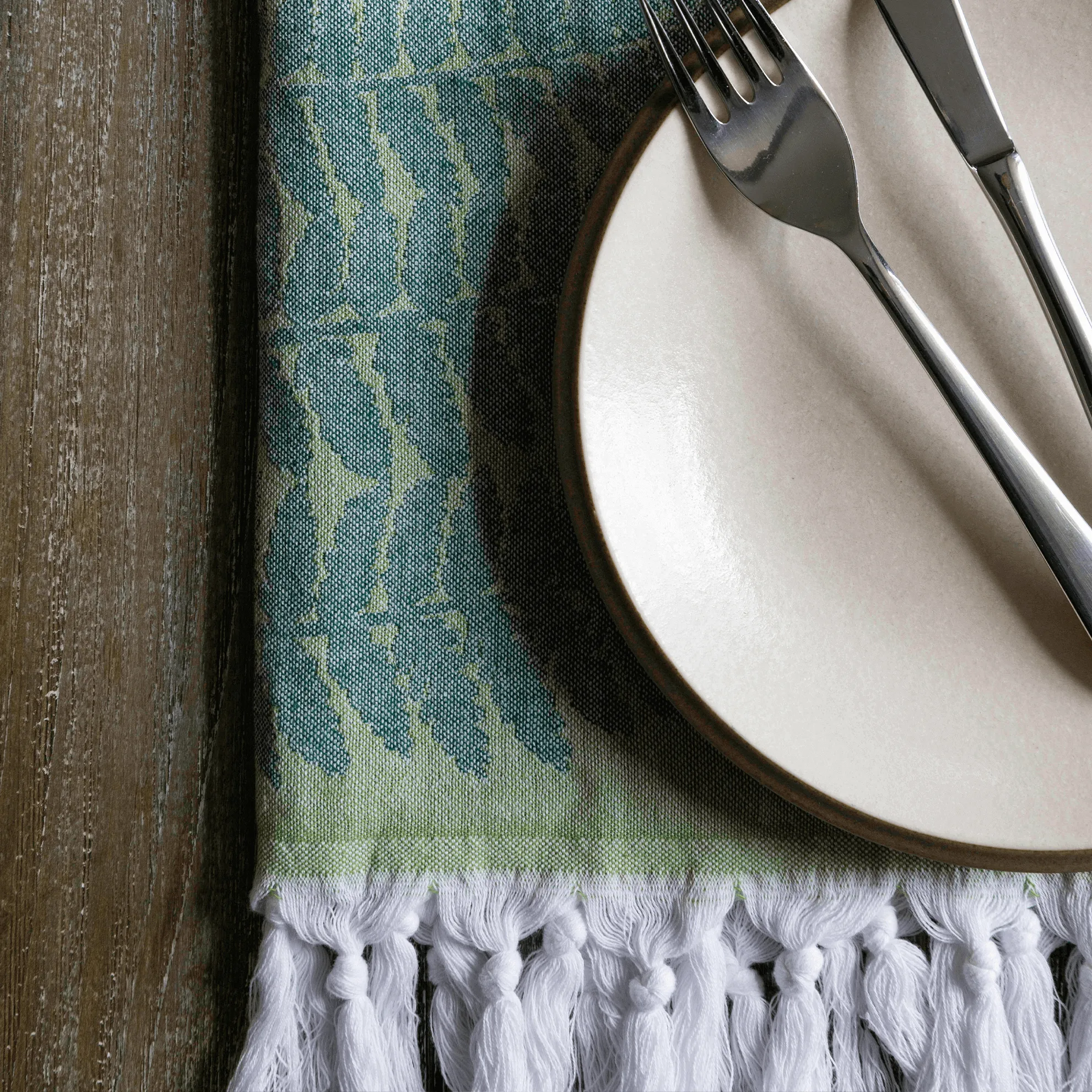 Turkish Cotton Hand Towel | Fern in Green
