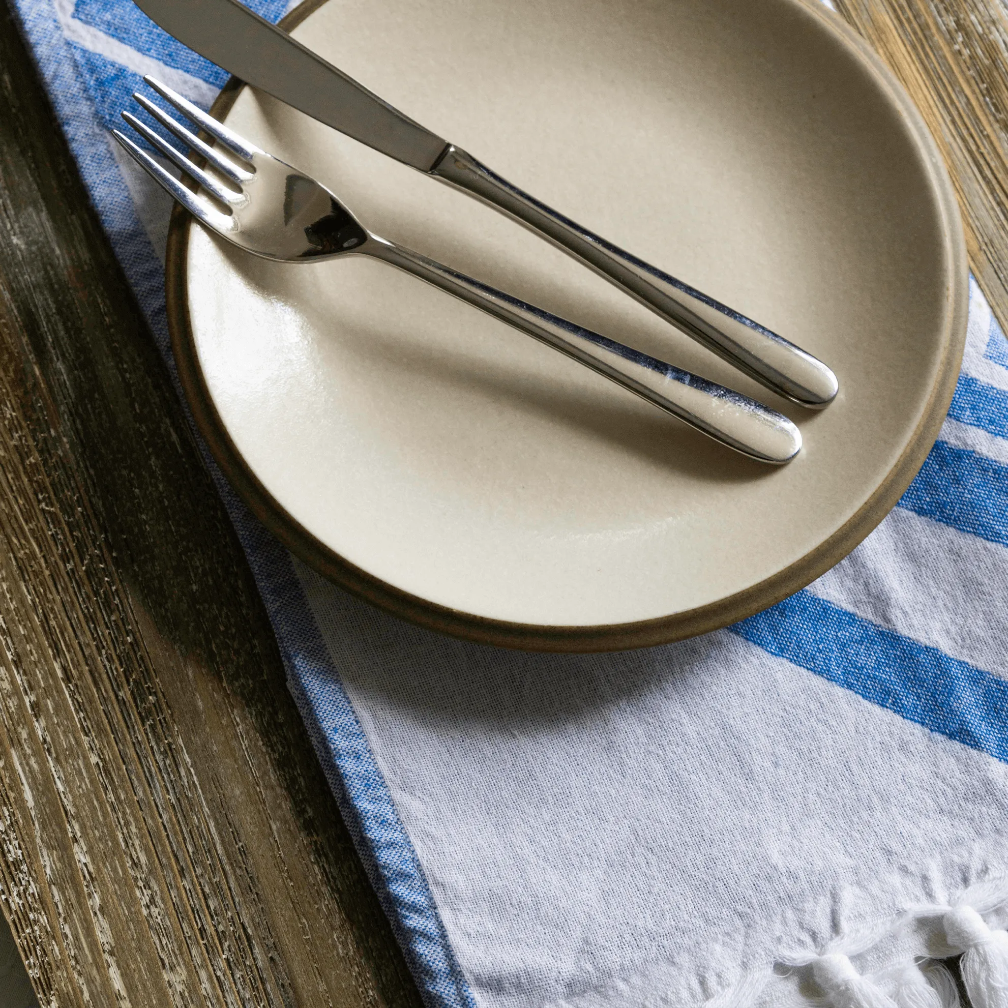 Turkish Cotton Hand Towel | Geo Diamond in Blue   White