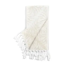 Turkish Cotton Hand Towel | Horona in Oat   White