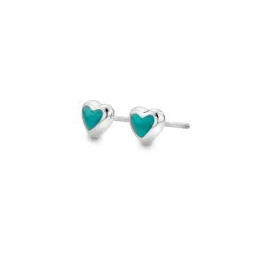 Turquoise love stone studs