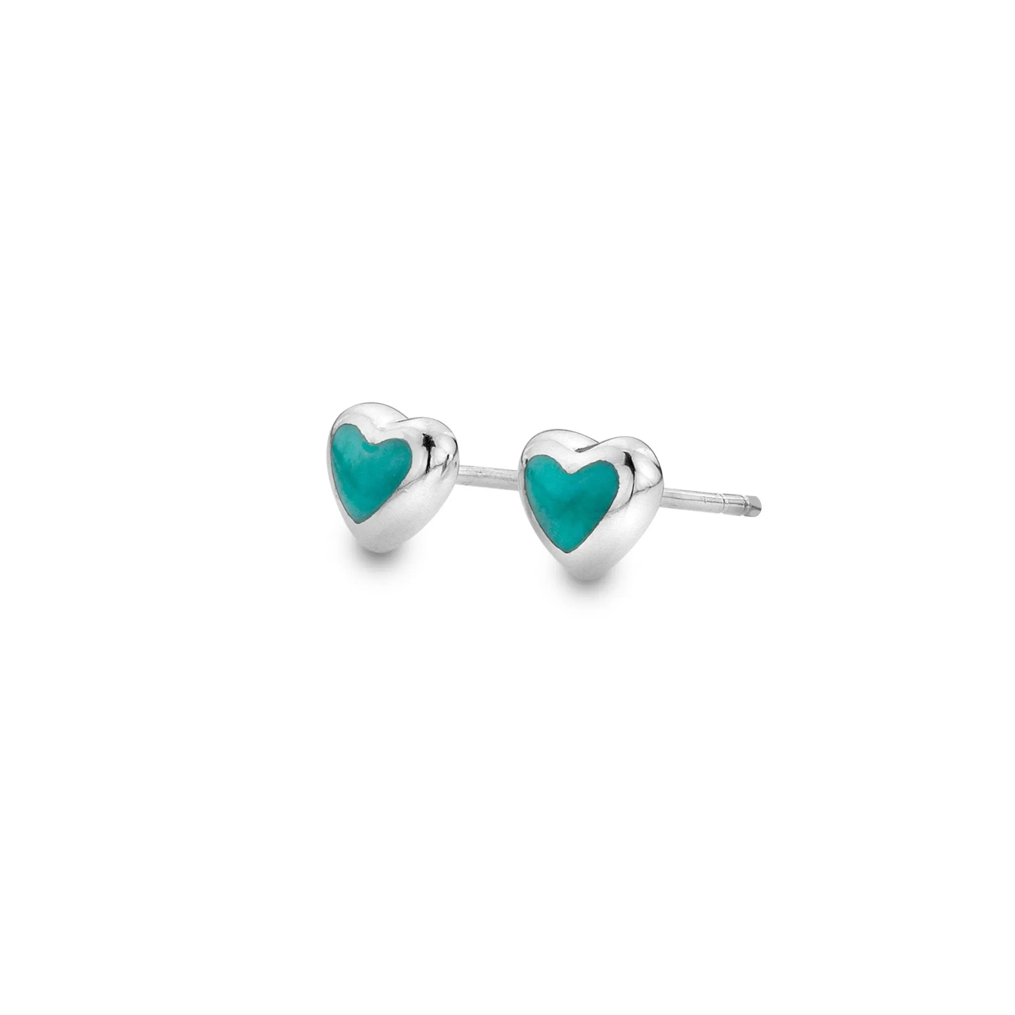 Turquoise love stone studs