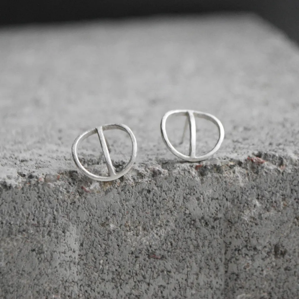 Tyyni Hoop Dangle Earring Silver Or Bronze