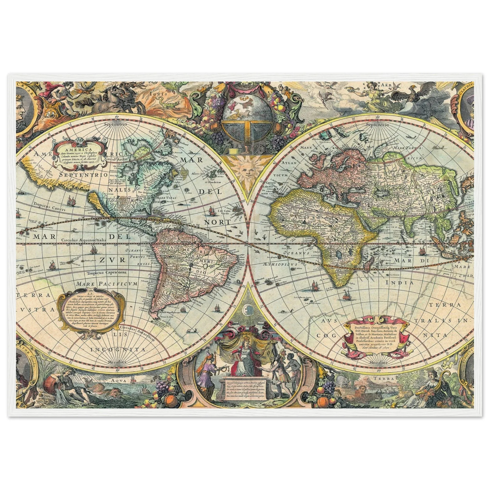 Vintage World Map Wall Art