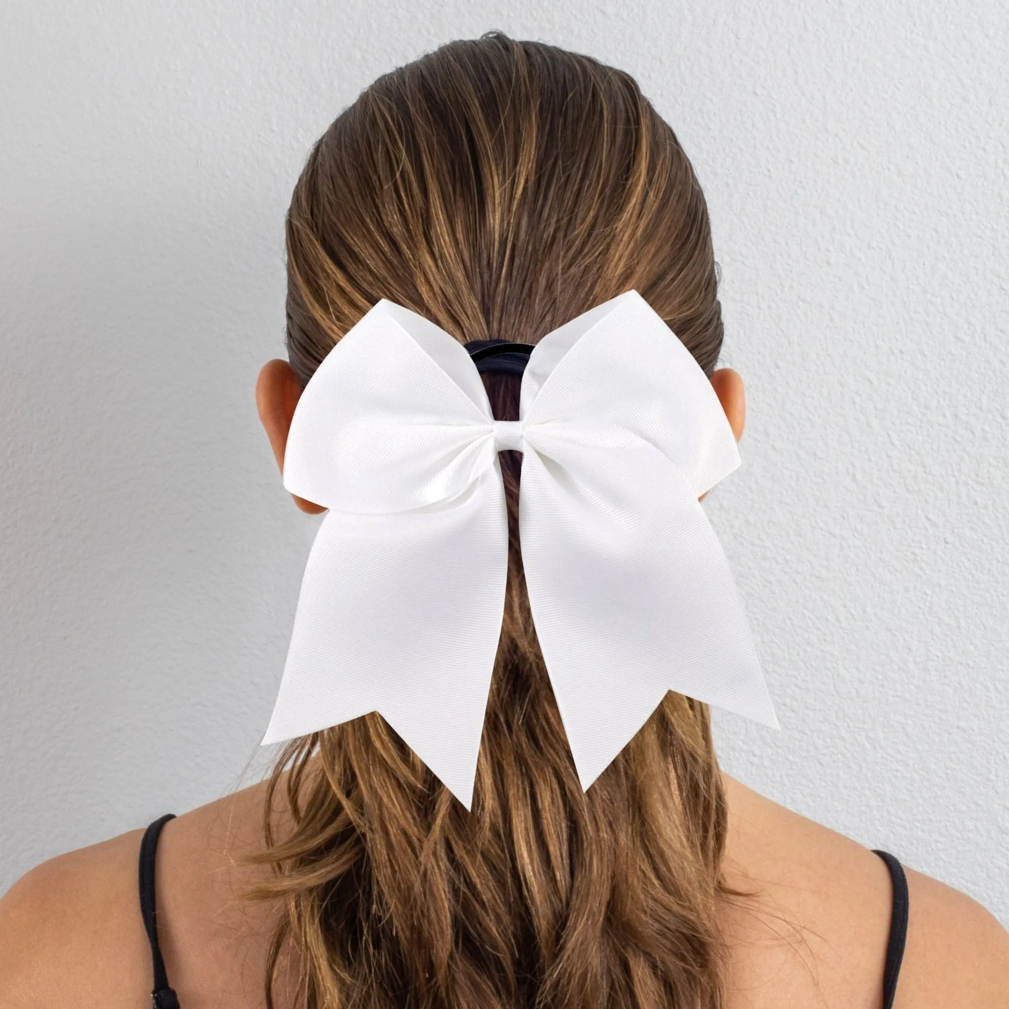 White Clip Hair Bow