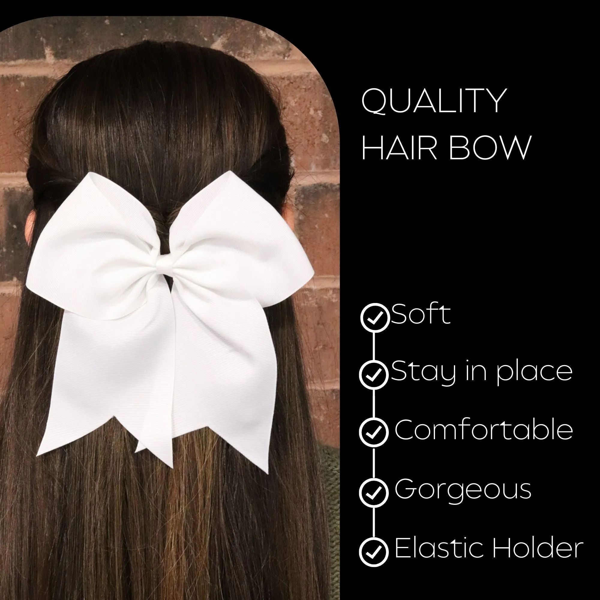White Clip Hair Bow