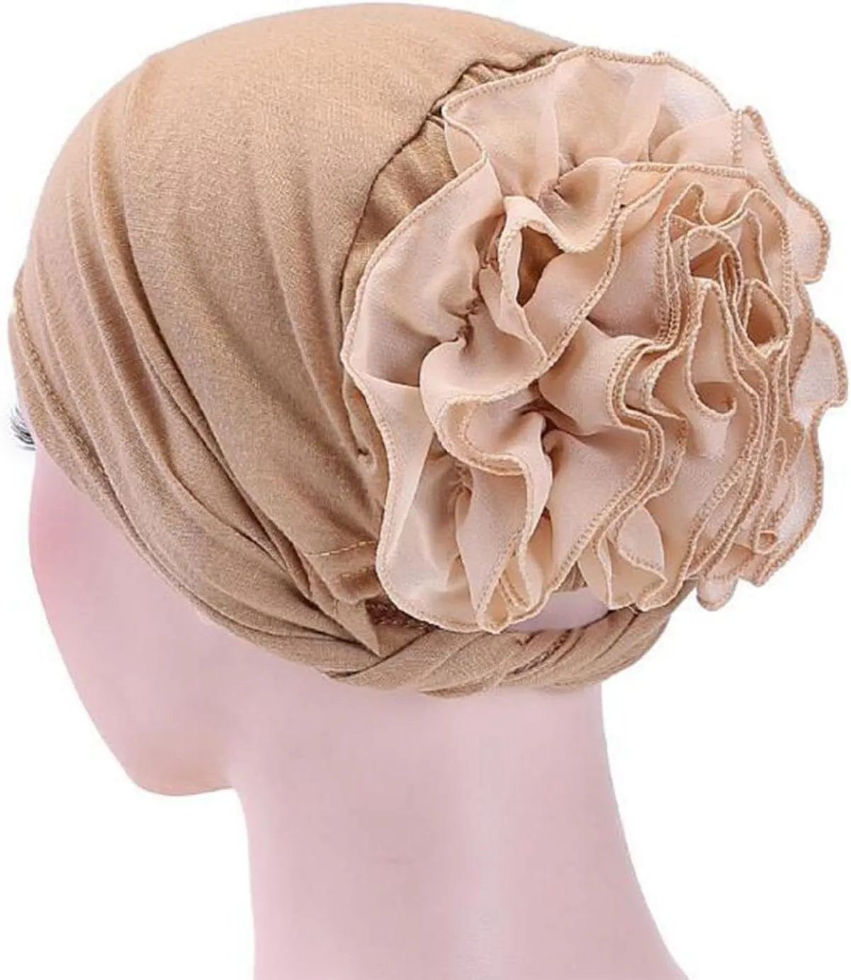 Women Flower Elastic Turban Beanie Wrap Chemo Cap Hat