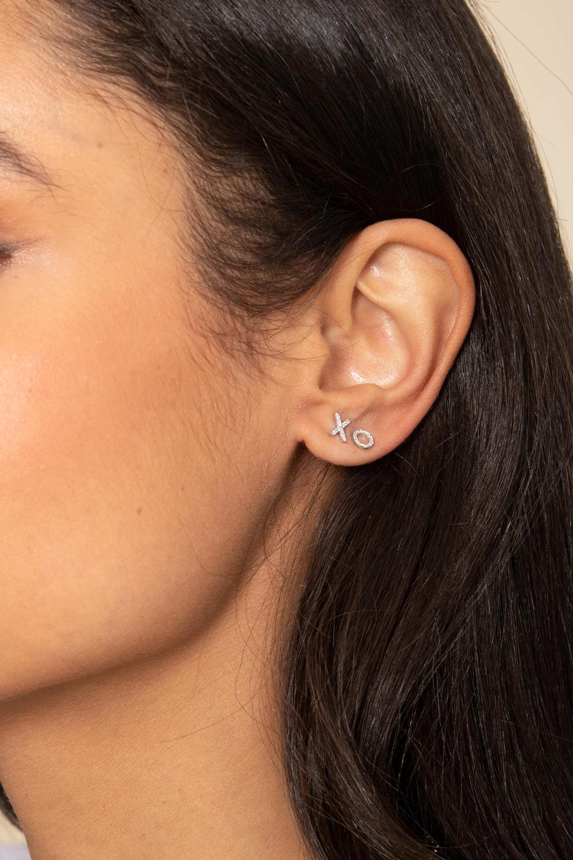 Xo Cubic Zirconia Stud Earrings