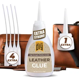 Y'allCanDiy Super Glue for Leather - Leather Glue Adhesive for Purses, Sofas and Furniture. Heavy Duty Waterproof Cyanoacrylate Based Adhesive for Leathercraft, Upholstery