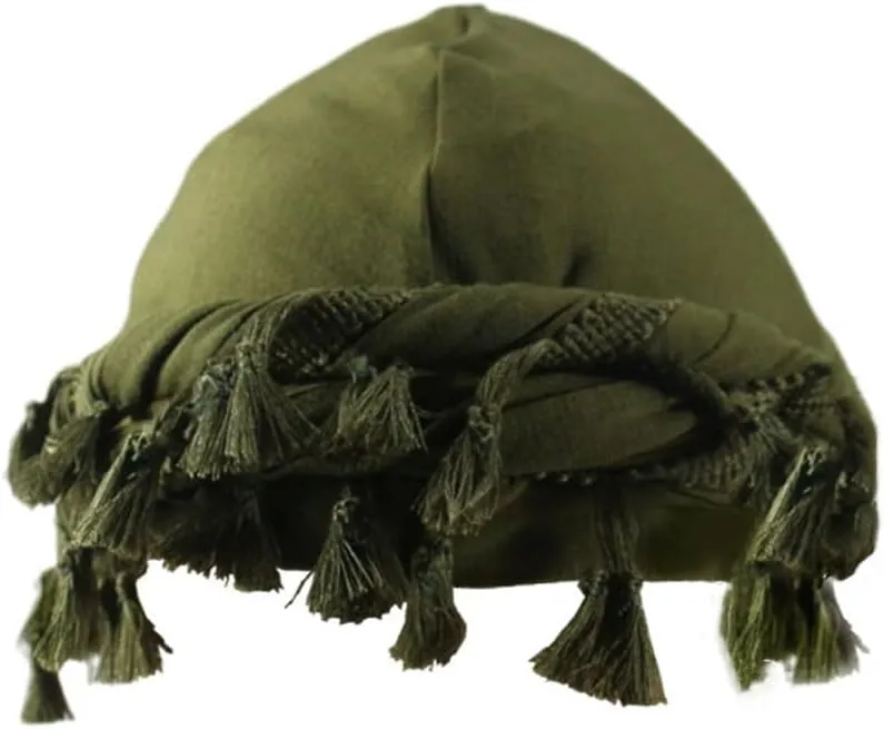 YuMENo Turban for Men Women Vintage Twist Durag Head Wraps Satin Lined Halo Turban with Tassel Waves Braids